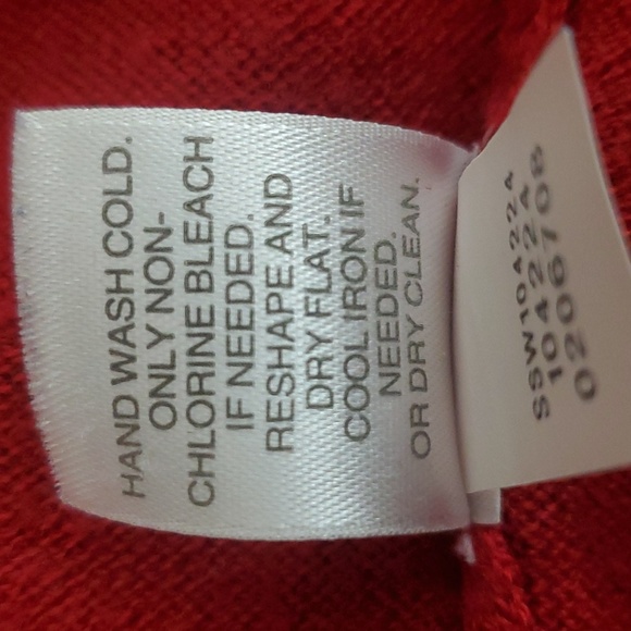 J.Jill Wearever 2X Red Sweater Cardigan Duster - Picture 5 of 5